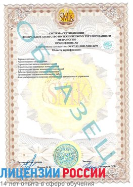 Образец сертификата соответствия (приложение) Бахчисарай Сертификат ISO 14001